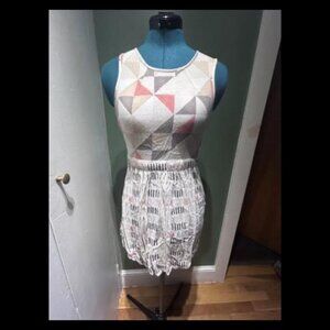 Roxy Geometric Print Sleeveless Mini Dress XS